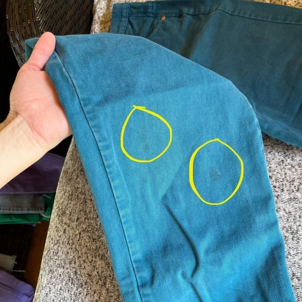 80s/90s vintage teal high waisted mom jeans MIchael G. 24/25/26 - Picture 5 of 7